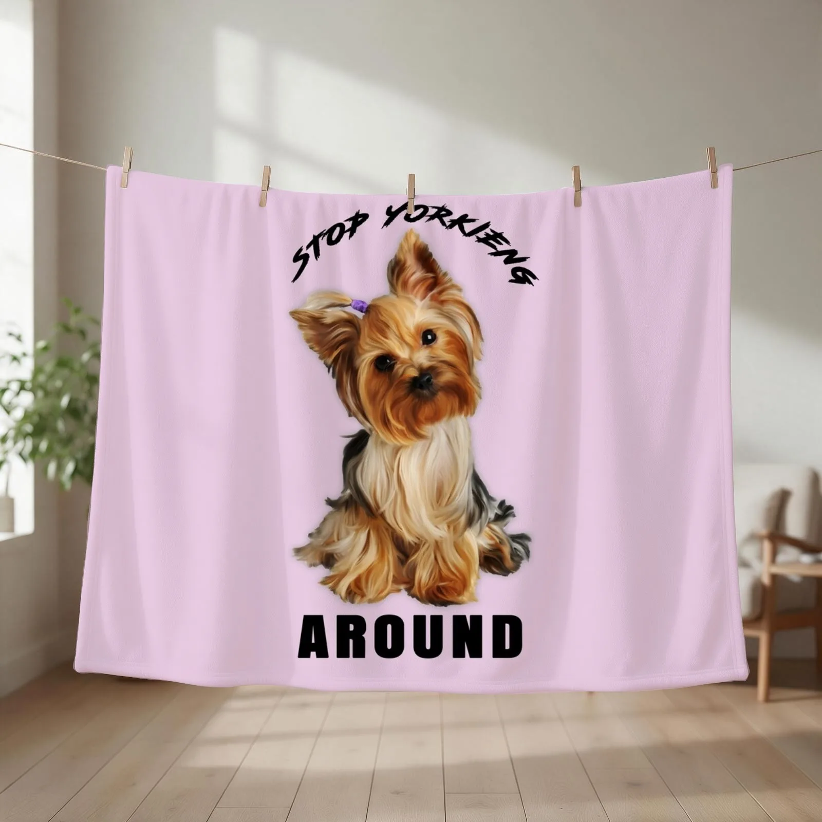 Yorkie Merchandise Throw Blanket couch cozy soft plush fuzzy picnic outdoor blanket
