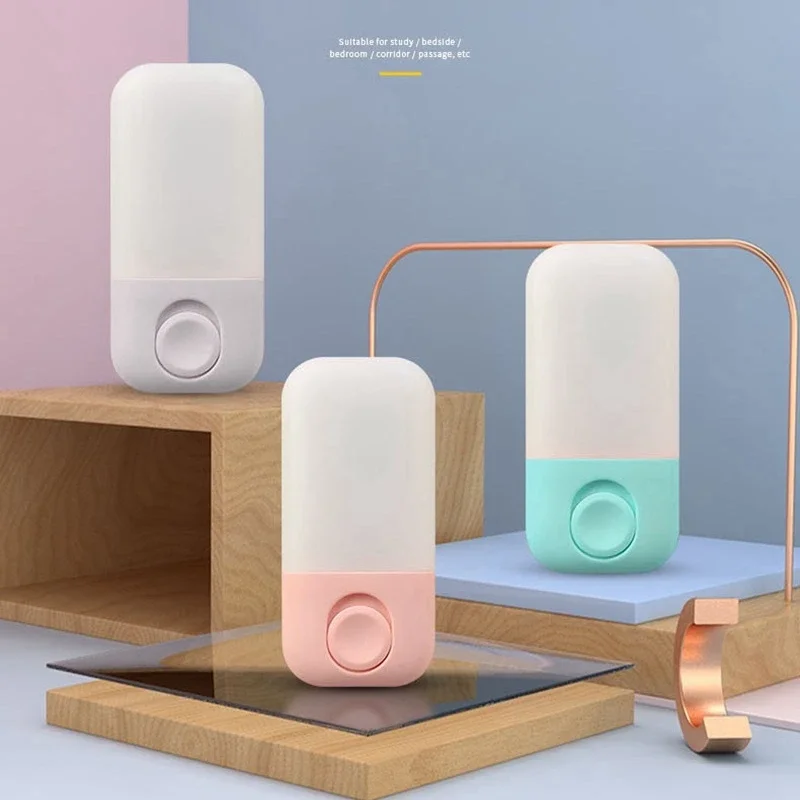 Lampu Malam LED Mini Lucu Peredup LED Lampu Tidur Mata Menyusui Bayi Lampu Tidur Kamar Tidur Lampu Hemat Energi LED Plug-in