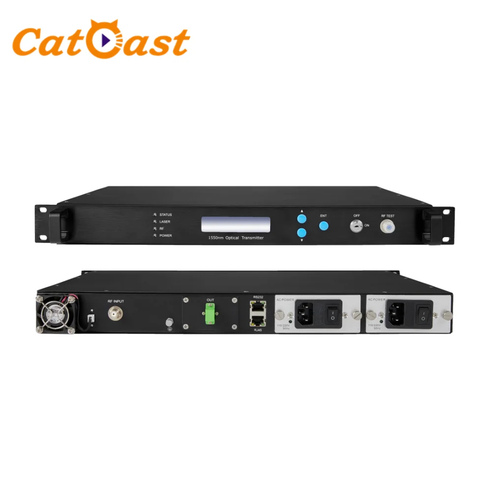 

FTTH 1550nm 1*10dB 15-25km Internally Modulated Internal CATV Optical Transmitter