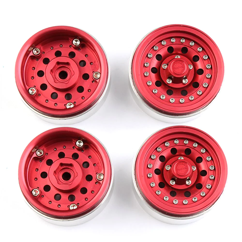 

4Pcs 1.9" Beadlock 10-Holes Wheel Rim Hub for 1/10 RC Crawler Car Axial SCX10 90046 D90 Traxxas TRX-4