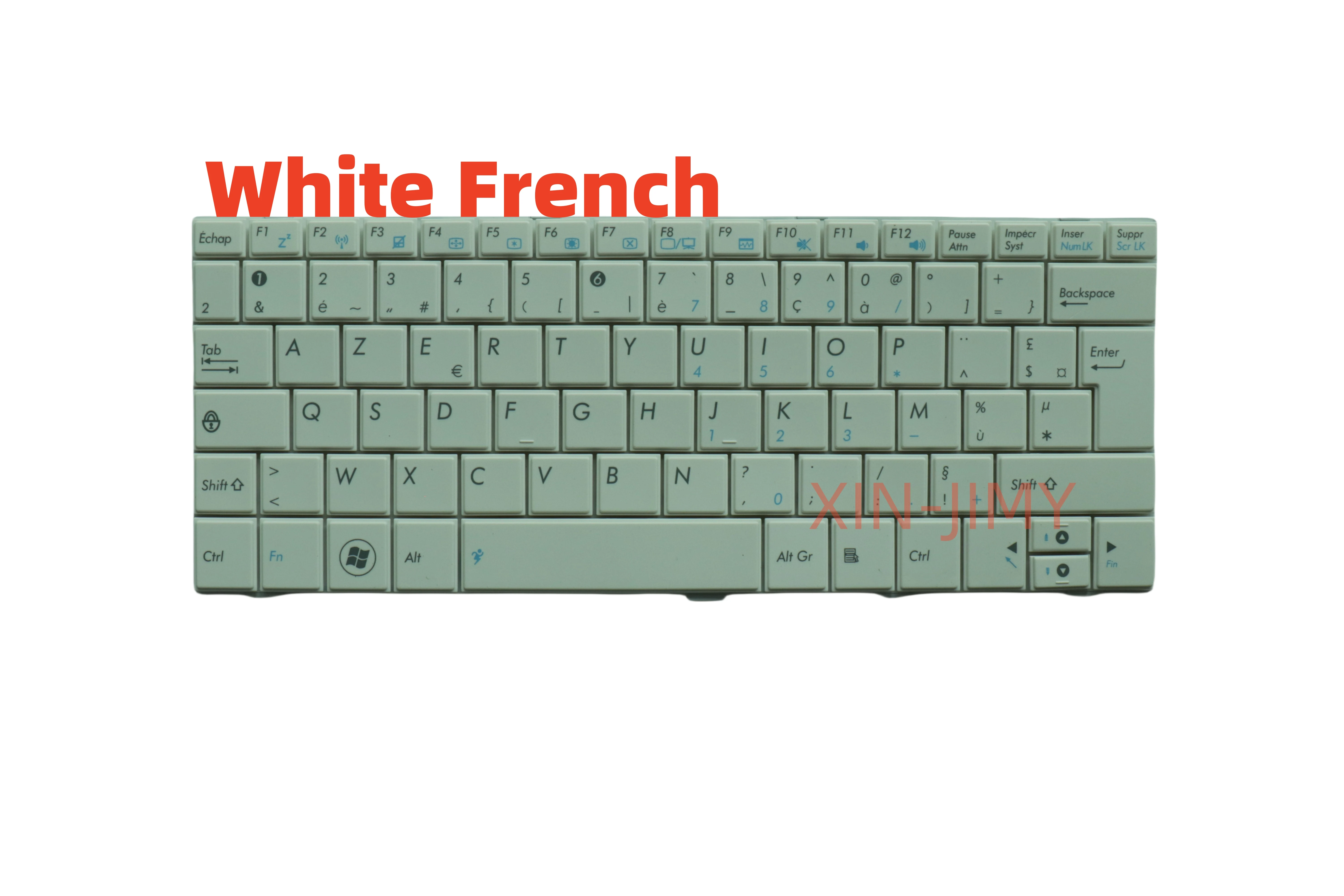 French white Laptop Keyboard for ASUS EEEPC EEE PC 1005 1005HD 1005HA 1001 1001H 1005H 1008 1008H 1008HA 1001HA RU 9J.N1Q82.10R