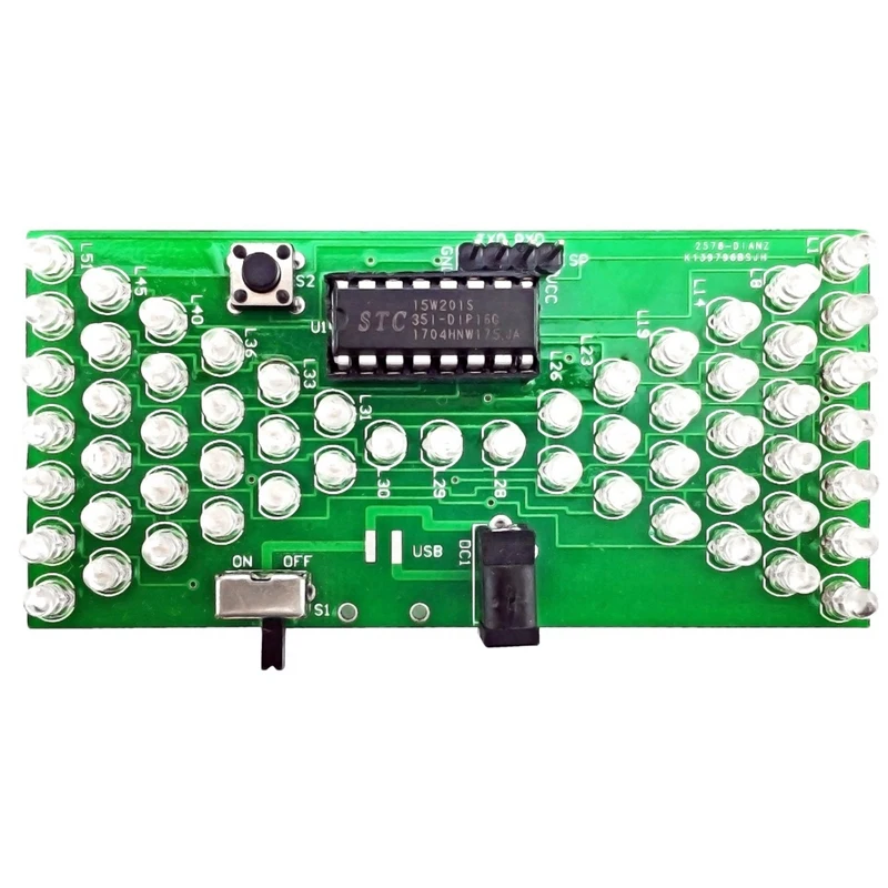 Precise Analog Electronic Hourglass Kit With LED Lamp Double Layer PCB Board 84X40mm