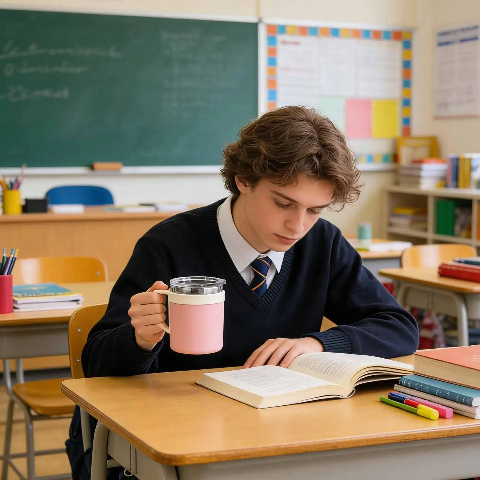 

Tea Mugs Leak-Proof Stainless Steel Drinkware Decoration Travel Mug With Lid For Women Men Home Kitchen Office Bar Birthday