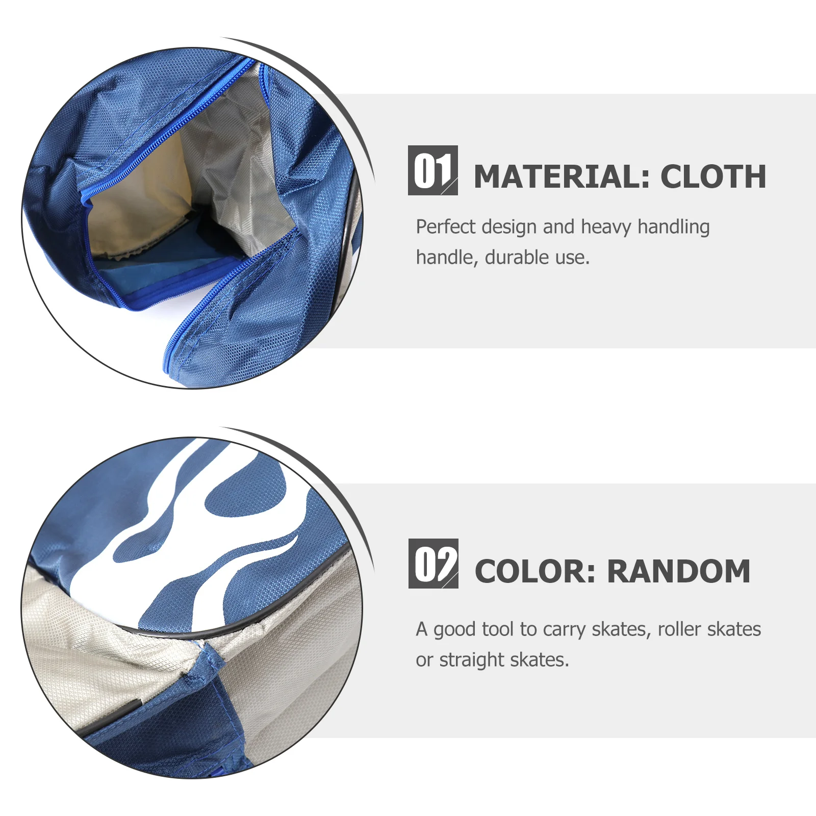 Rollschuhe, dreieckige Tasche, robuster Griff, tragbare Skate-Aufbewahrungstasche für Eislaufen, Eiskunstlauf, Rollschuhe