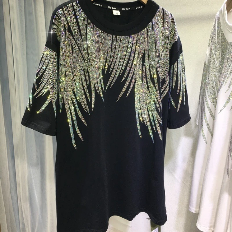 

New Comfortable Latin & Ballroom Dance Spring Top Casual Versatile Heavy-Duty Unisex Mid-Length Flattering Short-Sleeved Top