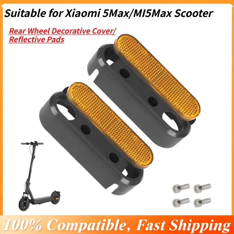 

Rear Wheel Decorative Cover Reflective Pads for Xiaomi 5Max/MI5Max Electric Scooter - Rear Fork Trim & Screws Set