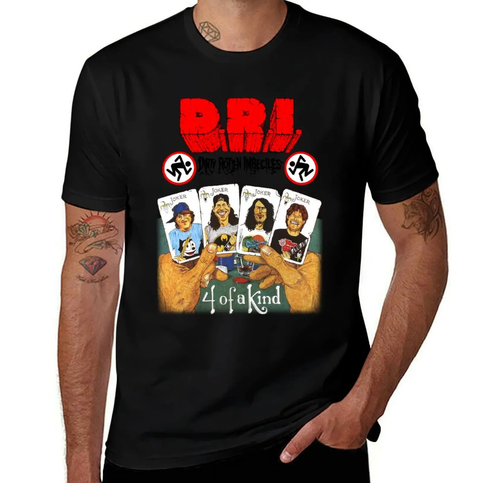 4 of a KInd - D.R.I. - Classic Old School US Thrash Crossover Metal T-Shirt Essential Solid Color T-Shirt