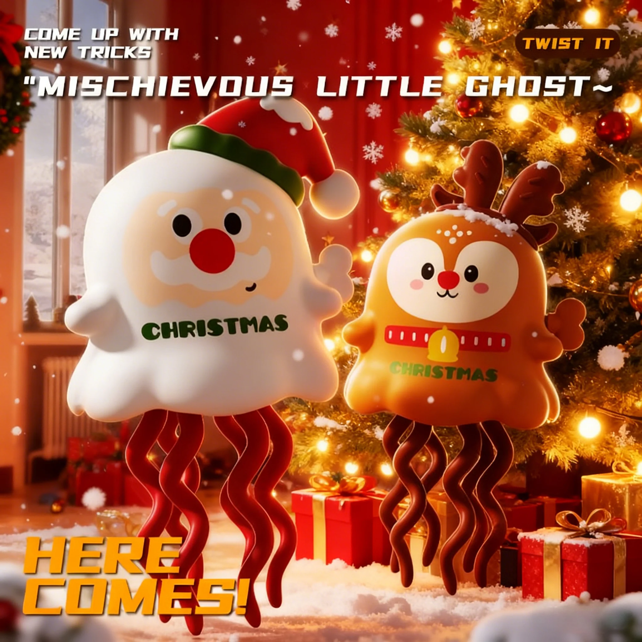 Интерактивная детская игрушка для ползания - Заводной танцующий призрак и кукуруза, мультяшный Хэллоуин, Рождественский подарок для детей, домашнее животное