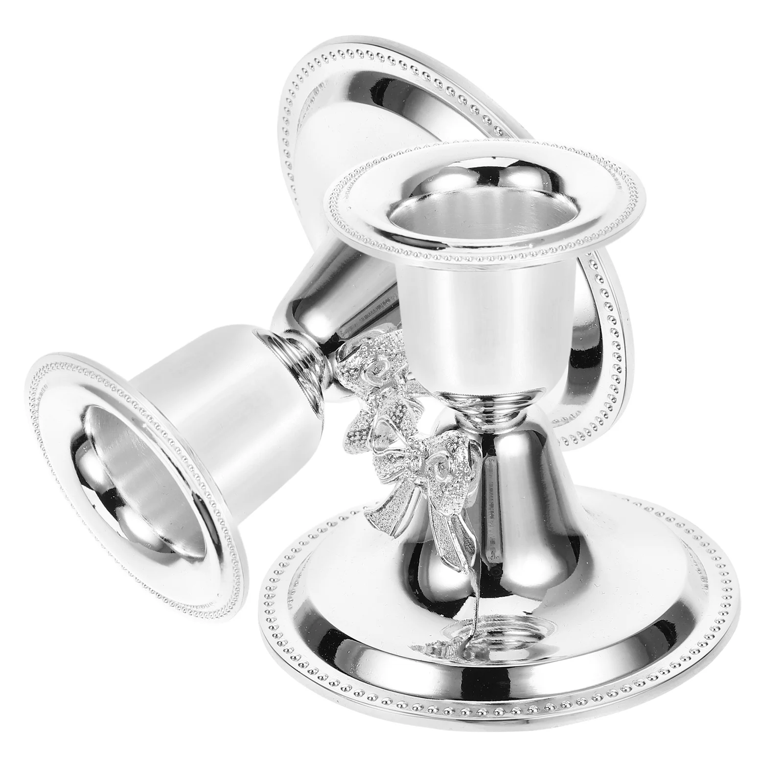 2 قطعة حامل معدني خمر الرجعية سبائك الزنك الشمعدان حامل منضدية ديكور حفلة مأدبة محور الاسترخاء