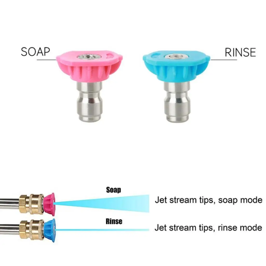 Lots 2 1 4 inch 2 5 GPM Soap   Rinse 2pcs SOAP Mode Pink Nozzles