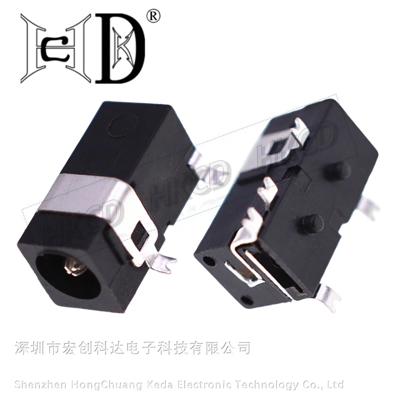 

10pcs DC power socket DC-098 Horizontal SMT 5PIN Adapted to 4017 Male DC-042 DC power connector 1A/30VAC Grounding protection
