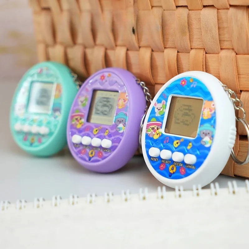 Electronic Feeding Pets Game Toys Virtual Digital Animals Toys Mini Screen Cultivation Game Machine Keychains Children's Gifts