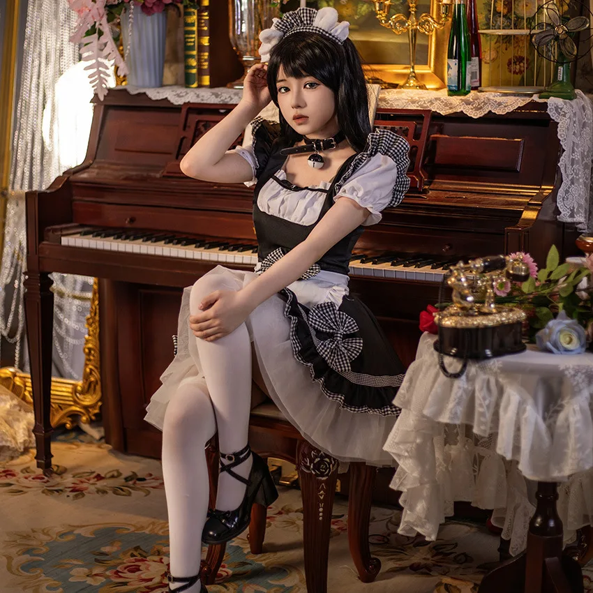 2025 Nieuwe Klassieke Bla White Maid orm Lady Kostuum Halloween Outfit Traditionele Chinese Etnische Toneelkostuum voor dames