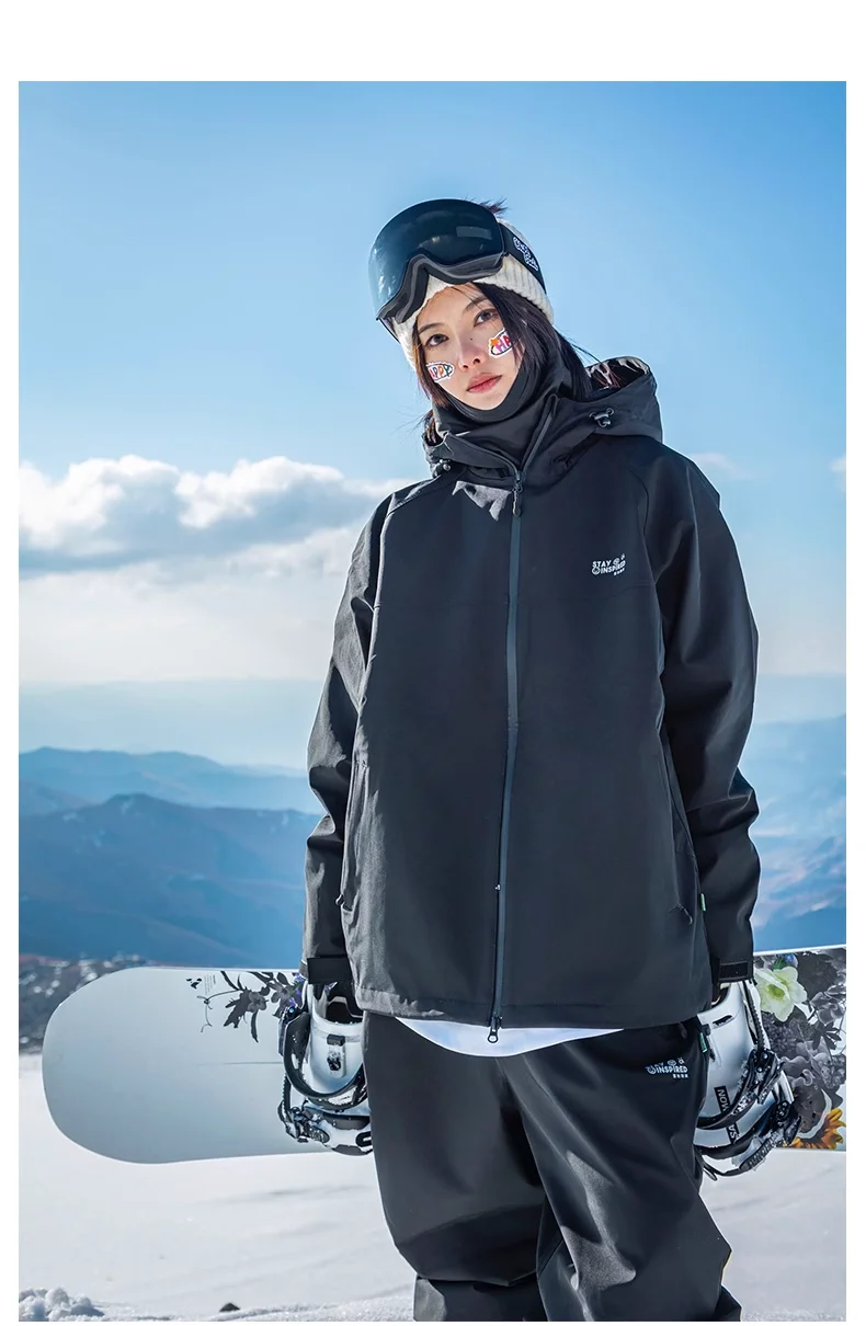John Snow 2025 Neuer Unisex Ski-Anzug für Einzel- und Doppelbretter, Locker Geschnittener Wasserdichter Wärmehaltender Skianzug mit Skihose und Skijacke – Detail 29