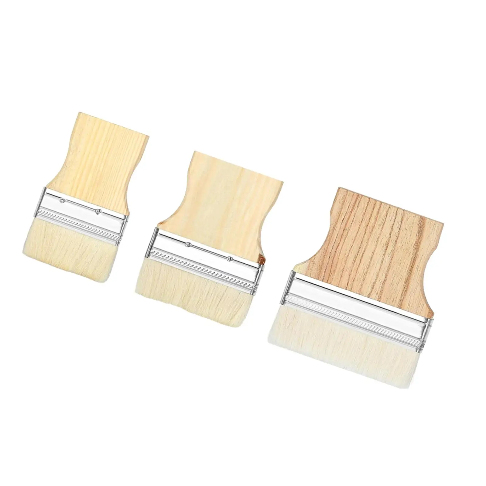 3x Flat Paddle Paint Brushes Paint Tools for Home Improvement Table Chair