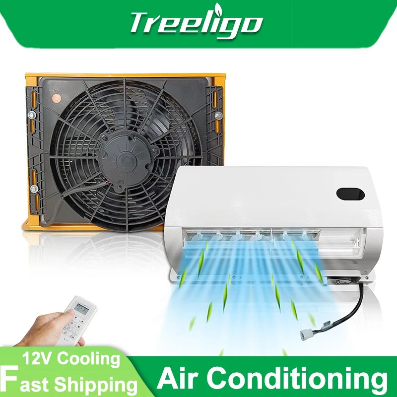 

Электрический сплит-кондиционер Treeligo 12 В для автомобиля, быстрое охлаждение, высокоэффективная парковочная система кондиционера для полугрузовиков-грейдер