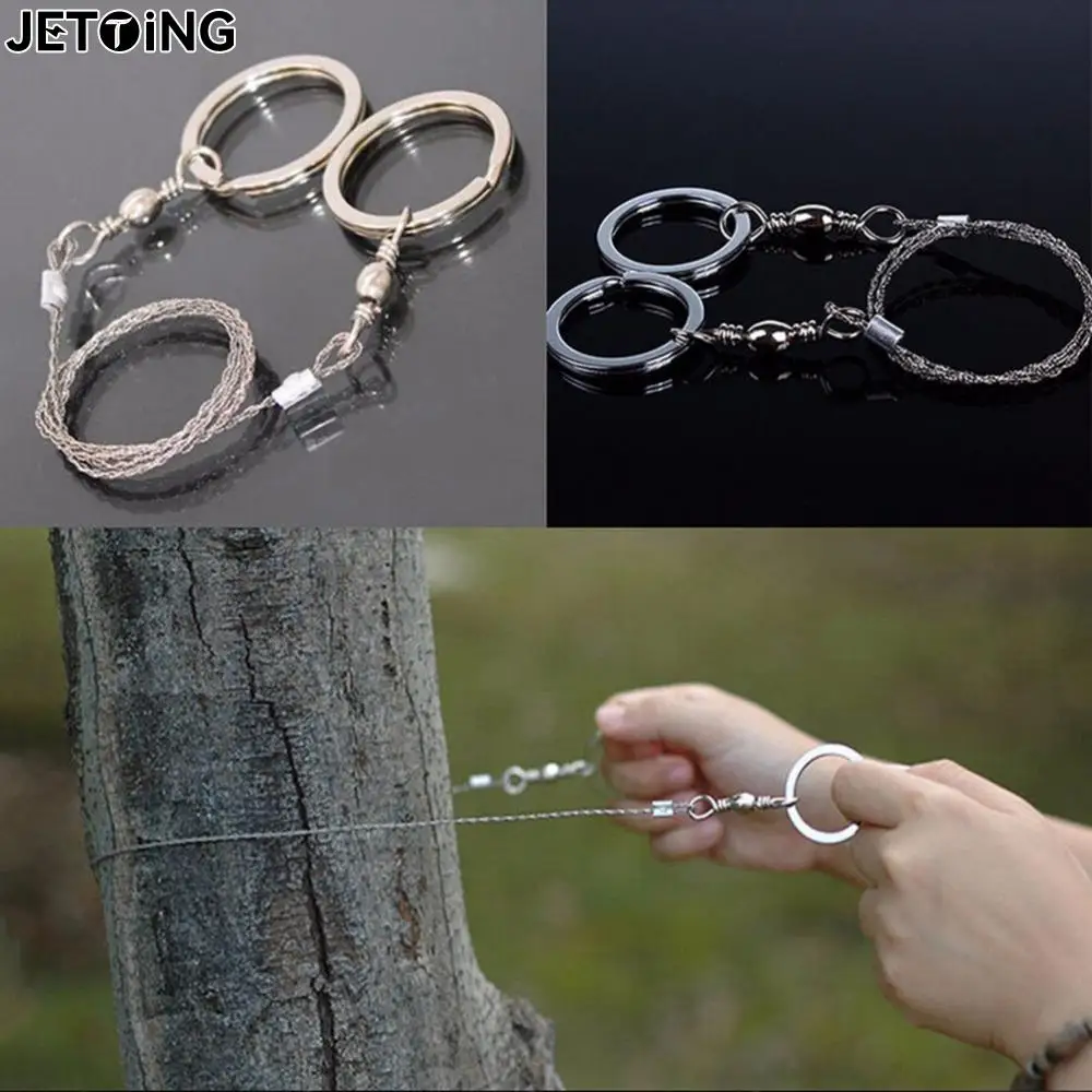 Portable Practical Emergency Survival Gear Steel Wire Saw Outdoor Camping Hiking Manual Hand Steel Rope Chain Saw Travel Tool