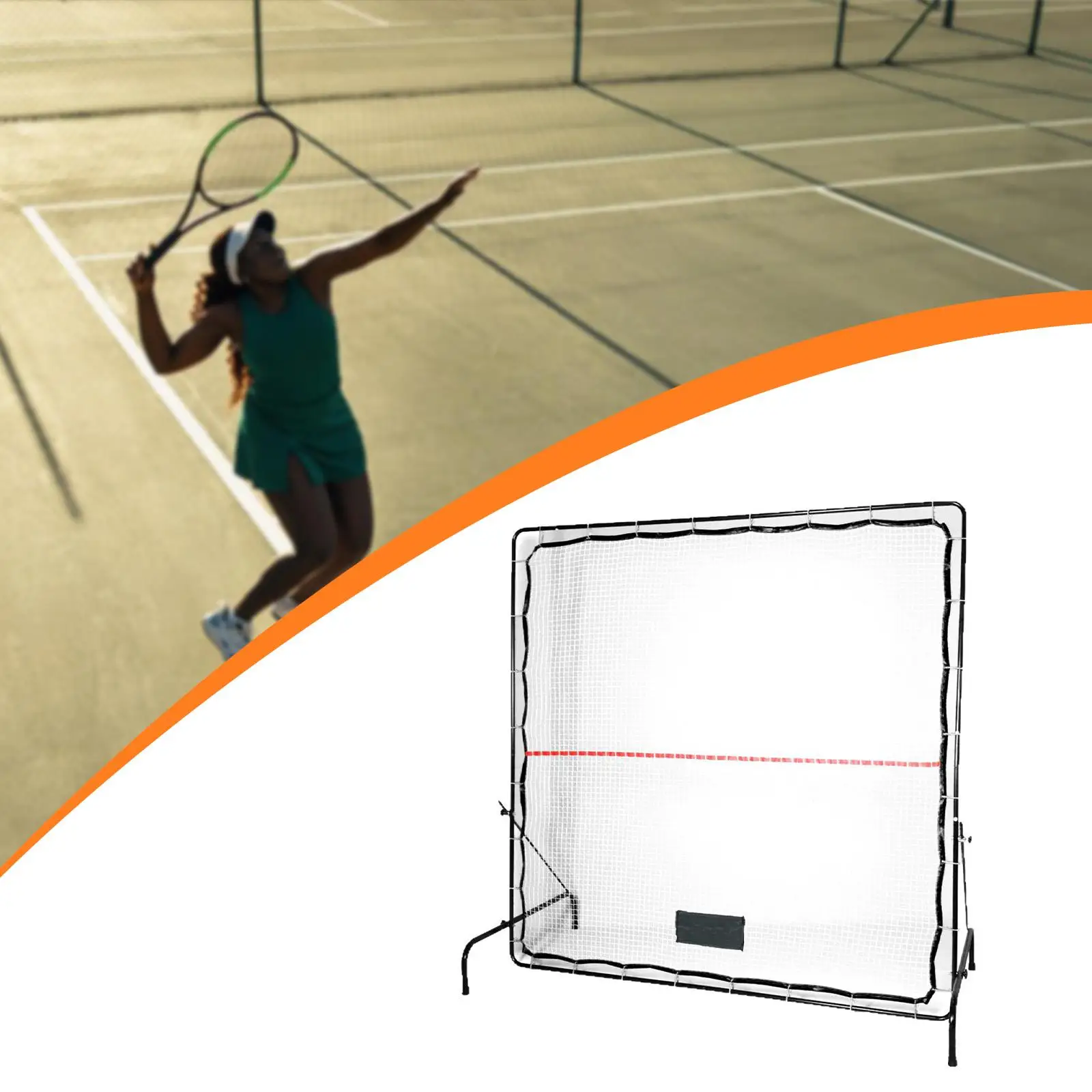

Tennis Rebounder Net Compact Waterproof Training Backstop Professional Sports Accessory for Backyard or Gym