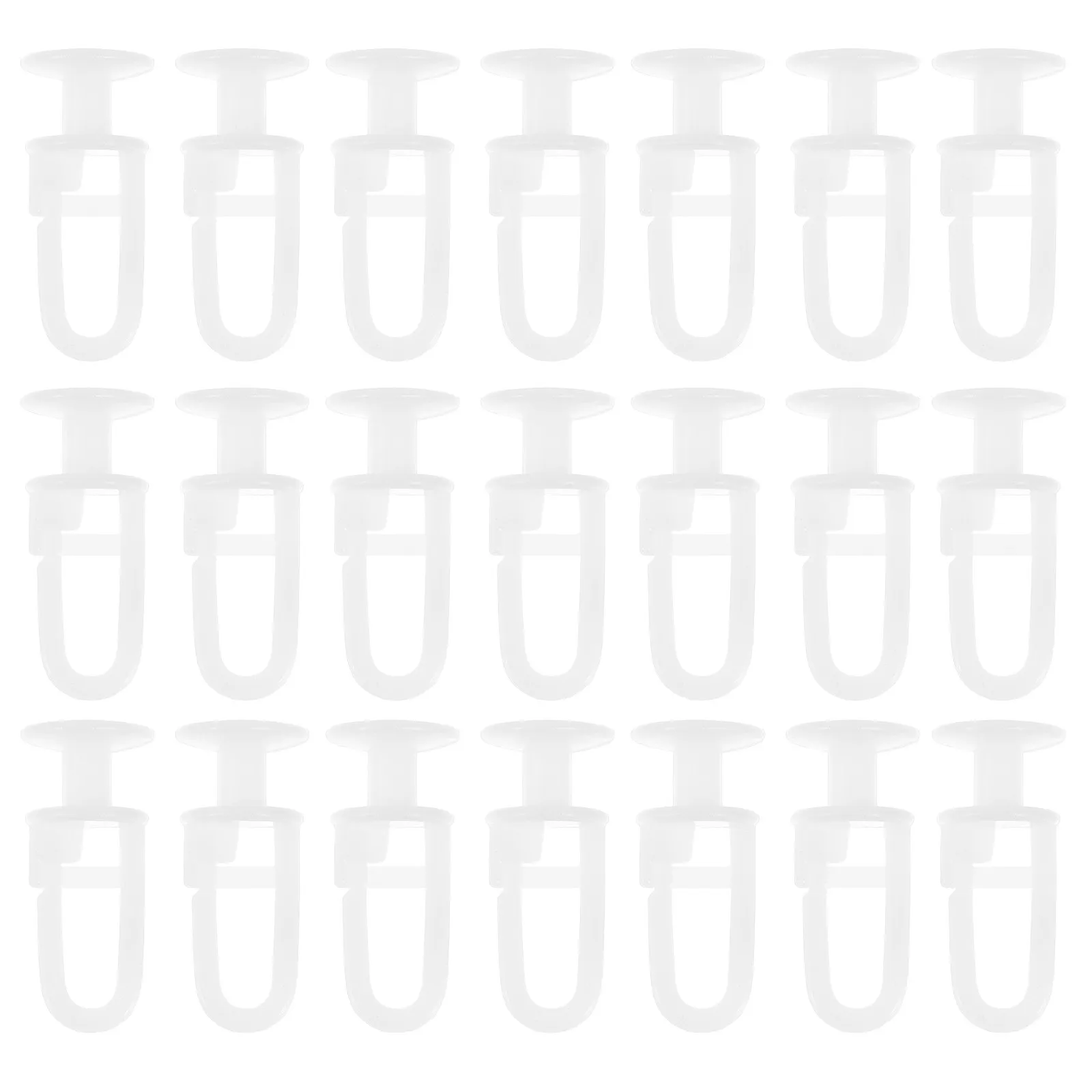 50Pcs Curtain Track Hooks PVC Curtain Gliders Silent Smooth Sliding Ceiling Rail Accessories for Home Office Drapery Hardware