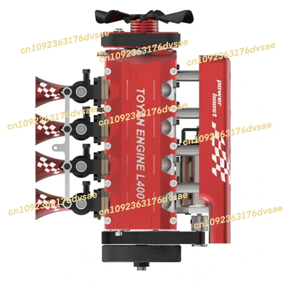 متوفر في المخزون تويان محرك صغير L400W اسطوانة رباعية الأشواط الميثانول المياه المبردة الغاز نموذج 1/10 RC قطع غيار السيارات قارب المركبات #1