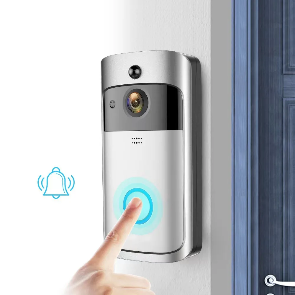 V5 low power consumption visual doorbell WIFI wireless doorbell night vision HD smart doorbell 360 camera mobile phone control