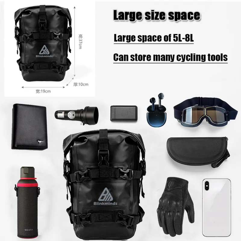 1/2pc saco de pára-choques da motocicleta para bmw r1200gs r1250gs adv para honda nc750x cb500x à prova dwaterproof água barras acidente saco ferramentas reparo pára-choques saco