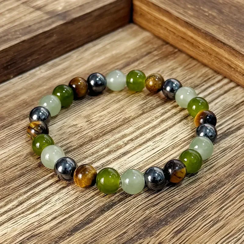 JD 8mm Symbolizing Success and Prosperity Bracelet Reiki Healing Bracelet Bohemian Style Glass for Beaded Bracelet Jewelry Gift