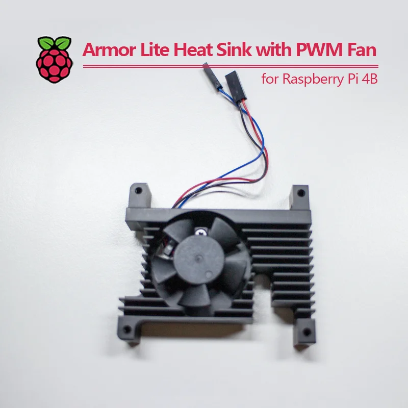 Pantser Lite Koellichaam Met Pwm-Ventilator Voor Raspberry Pi 4b