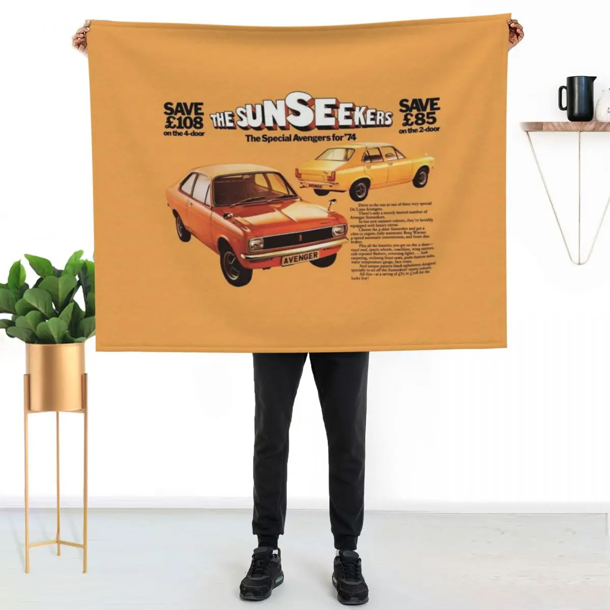 HILLMAN AVENGER SUNSEEKER Throw Blanket Beautifuls funny gift manga Summer bed plaid Warm Blankets