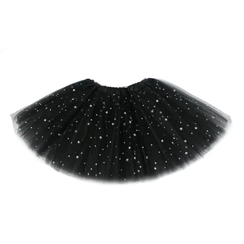 Kids Star Glitter Tutu Skirt 5 Kids Baby Star Glitter Dance Tutu Skirt For Girl Sequin 3 Layers Tulle Toddler Pettiskirt Children Chiffon 2-8T 5