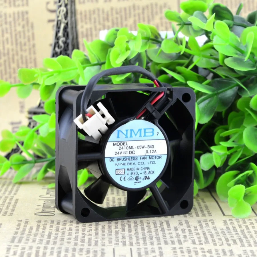 AA + for original NMB 2410ML-05W-B40 6025 24V 0.12A two-wire, inverter, cooling fan