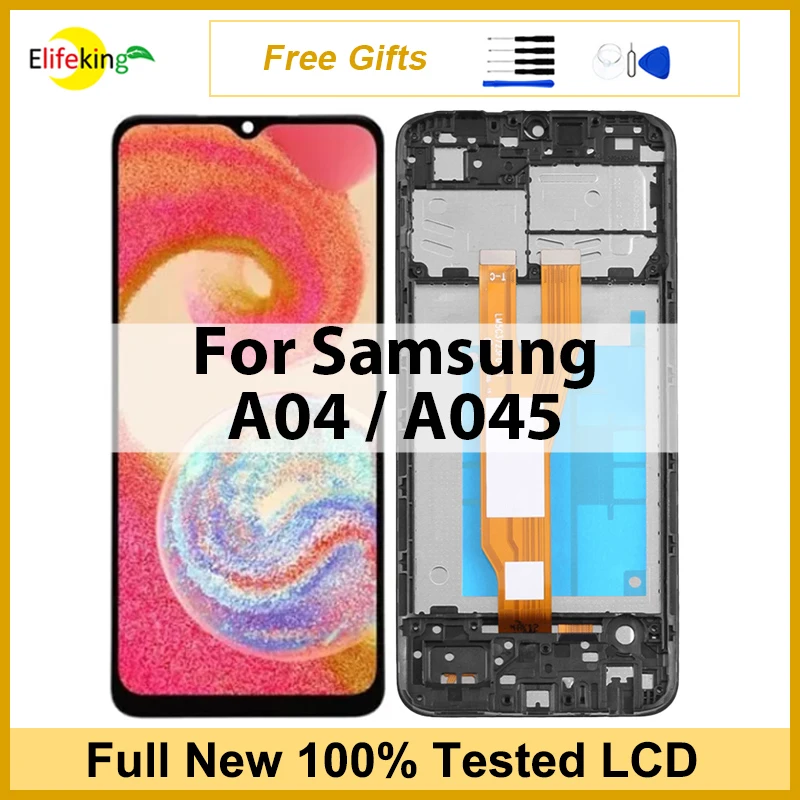 LCD For Samsung A04 A045 Display Touch Screen A045F A045F/DS Digitizer Assembly Replacement