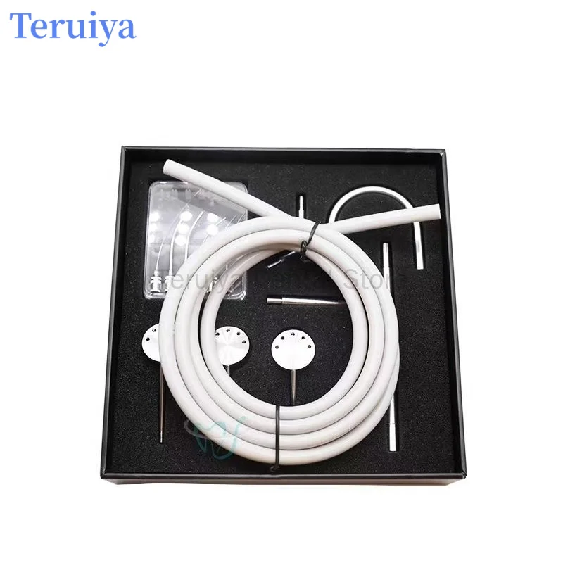 Dental Portable Saliva Suction Kit - Mouth Mirror, Metal Irrigator & Silicone Ejector Tube