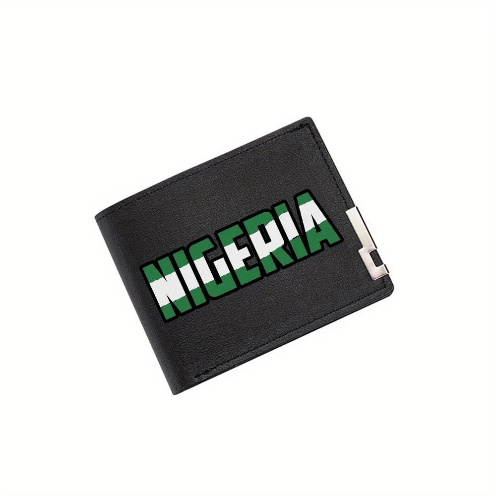 

Nigeria flag style wordmark design Men's Wallet Printing Design Simple Modern Stylish Business Father's Boyfriend's Christmas Lo