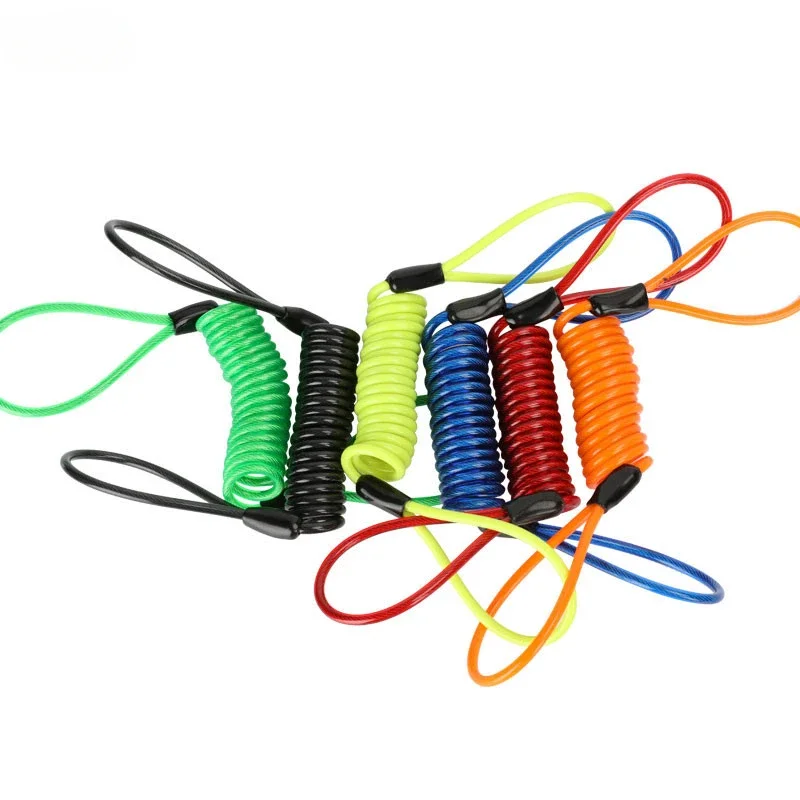 

120CM Motorcycle Brake Disc Lock Scooter Reminder Spring Rope Bag Anti-Theft Alarm Locks Quadlock