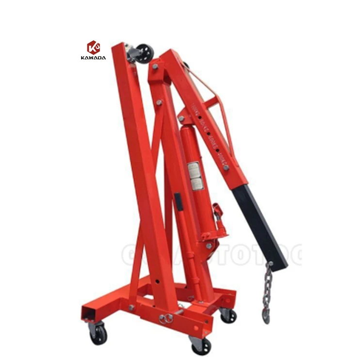 2 ton 2000kg 500kg 3000kg 3ton Mini car engine lifting folding Crane Portable small pickup folding boom truck lifting crane