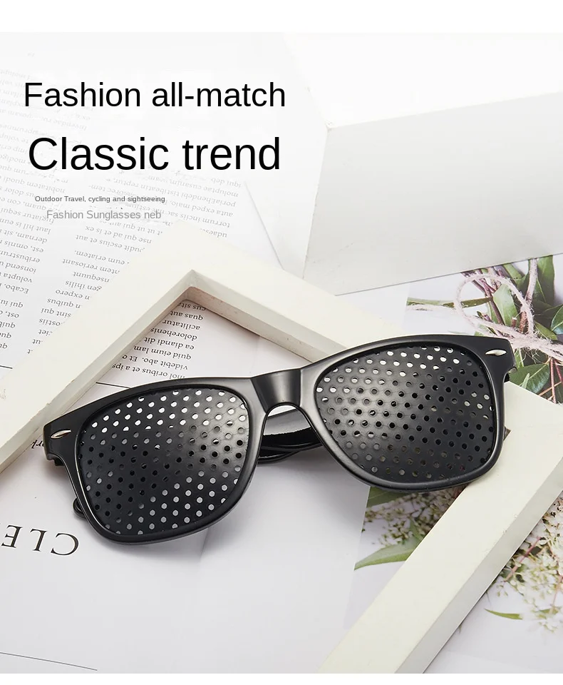 Anti-myopia Astigmatism Glasses Vision Correction Fatigue Pin Hole Glasses with Holes for Men Women Eyesight Improvement Eyewear