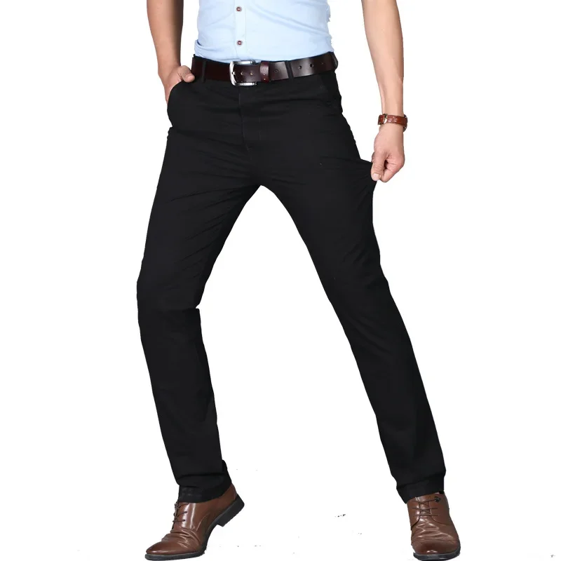 High Quality Mens Suit Pants Business Casual Dress Long Pant Men Classic Straight Office Formal Trousers Male Plus ZL112