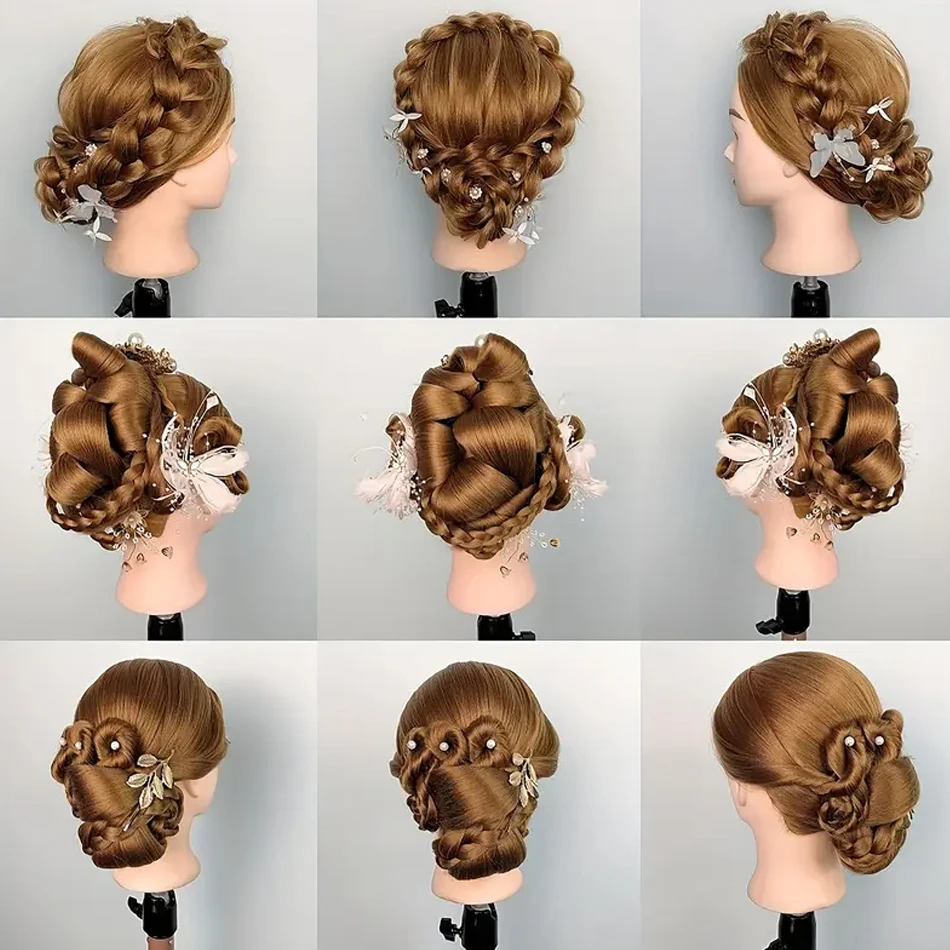 Cosmetology Mannequin Head with 80% Real Hair For Hairdresser Training Practice Long Straight Human Hair Mannequin Doll Head image 6