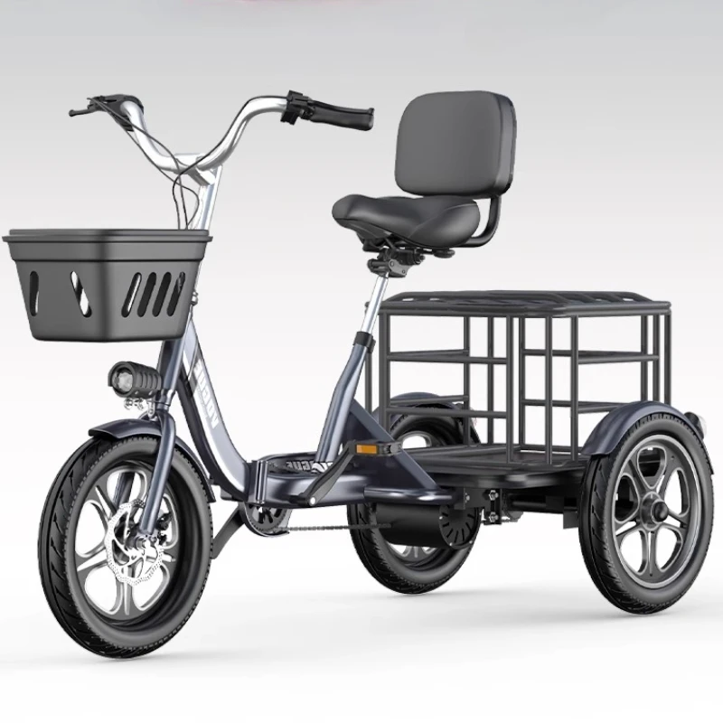 

Shuangji Aoke joint electric tricycle helps the elderly pick up children's home small folding scooter