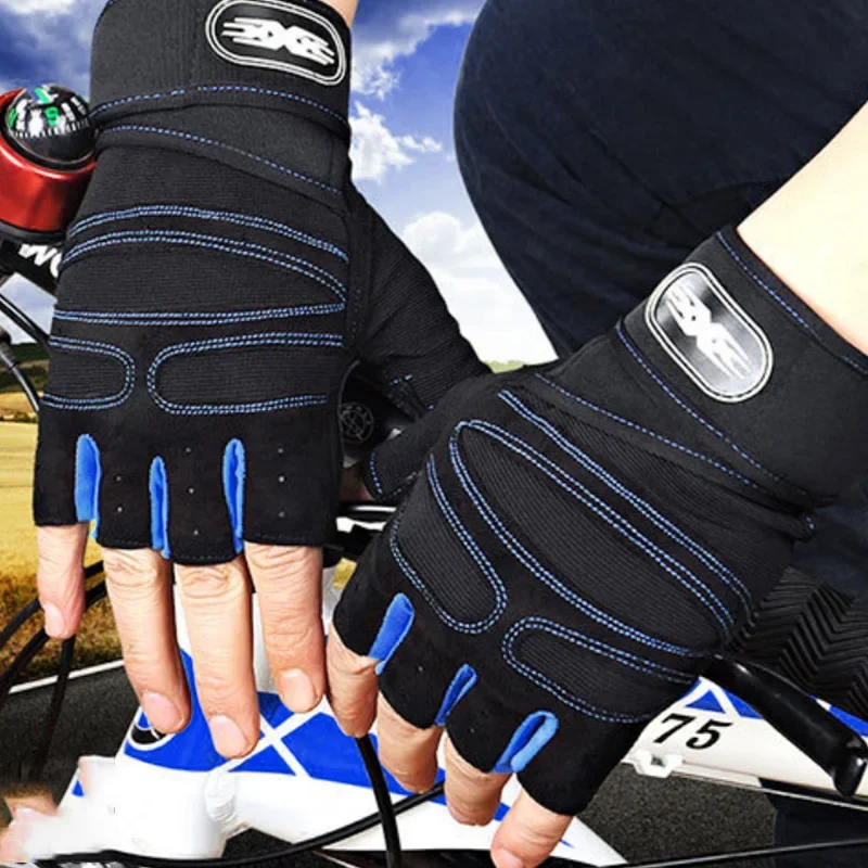 Guantes de gimnasio para hombres y mujeres, muñequera de Fitness para levantamiento de pesas, entrenamiento de culturismo, ejercicio deportivo, guante de ciclismo a prueba de golpes