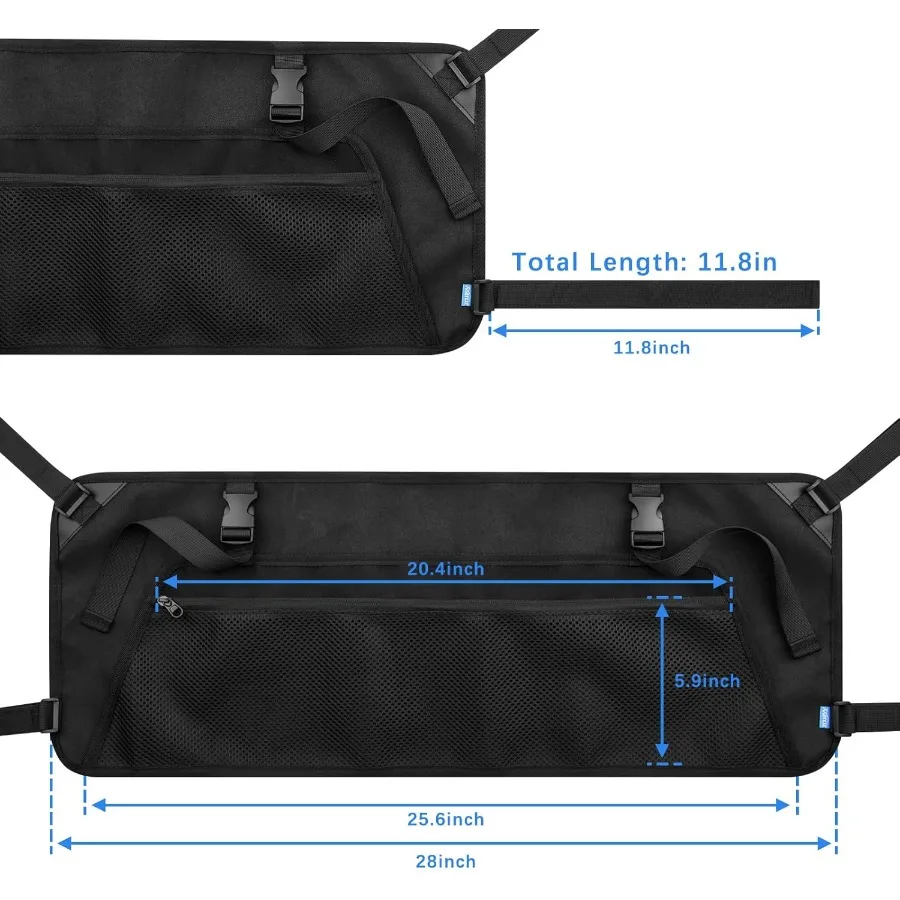 Tasca laterale pieghevole per vagone per ombrellone Borsa portaoggetti Oxford 900D con custodia in rete per accessori per carrello da giardino pieghevole Ba