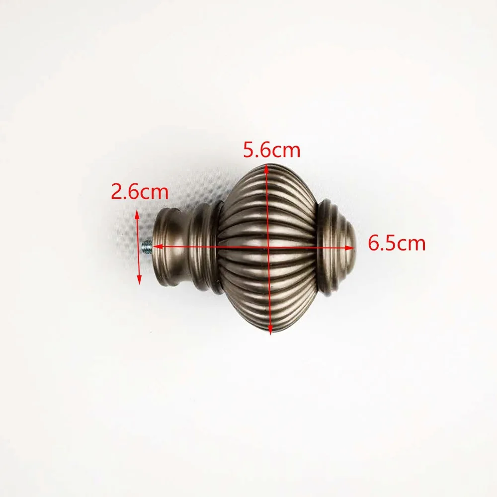 

2Pcs Curtain Rod Finials Decorative End Caps Stylish Non-Slip Replacement Finials for Home Office Window Curtain Rails