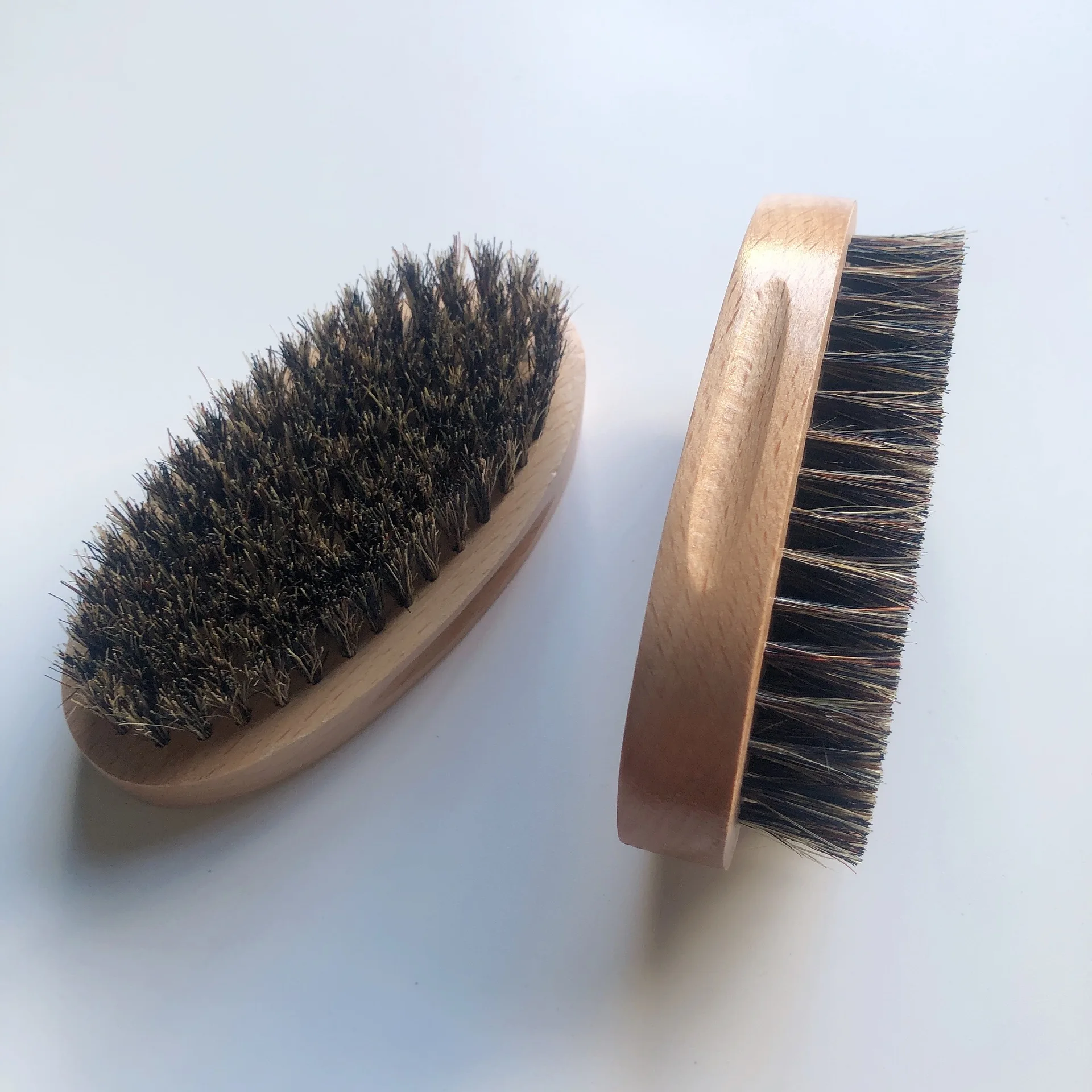 Beech Pig Sideburns Beard Brush Men's Face Styling Cleaning Brush Beard Brush Men's Oil Head Styling Beard Brush Pig Bristle Lot