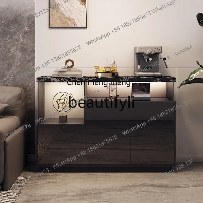 N178 G Italian minimalist living room storage sofa side cabinet solid wood dining side cabinet integrated tea cabinet against th