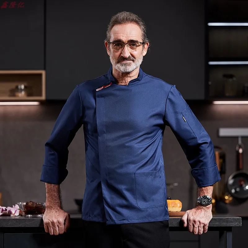 

Профессиональная униформа повара с длинным рукавом (осень-зима) для ресторанов, западной кухни, кухонь, пекарен и кондитерских.