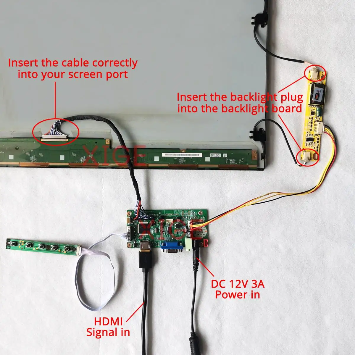 شاشة الكريستال السائل محرك لوحة تحكم صالح B170PW04 B170PW07 N170C1 B170PW02 1440*900 30 Pins LVDS VGA + HDMI 2-CCFL 1440x900 عدة لتقوم بها بنفسك #4