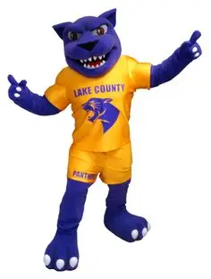 

purple panther mascot costume leopard wildcat custom fancy costume anime cosplay kits mascotte fancy dress carnival costume N778