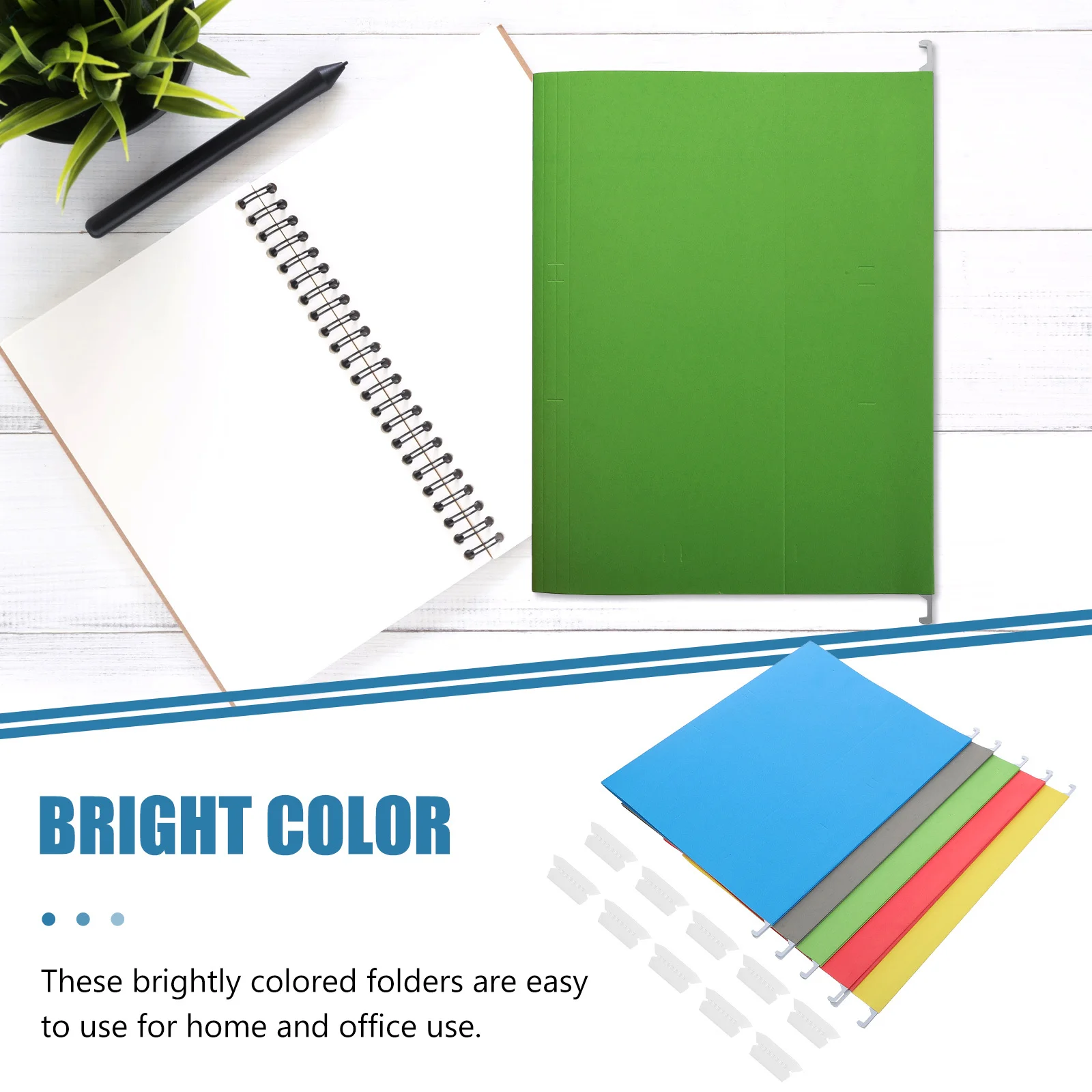 5 Stück praktische Aktenordner aus Papier, helle Farben, A4-Aufhängungsordner, Büro, Zuhause, Dokumente, Aktenordner