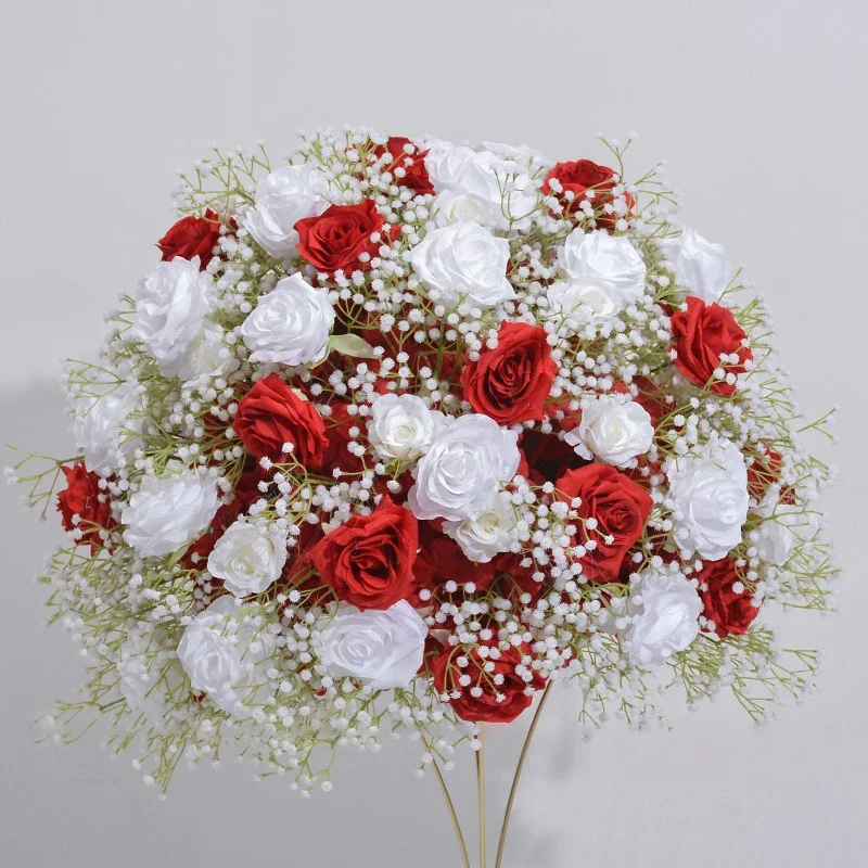 Artificial Flower Ball Wedding Decoration Floral Backdrop Arrangement Frame Decor Table Centerpiece Flower Ball Road Leading dec